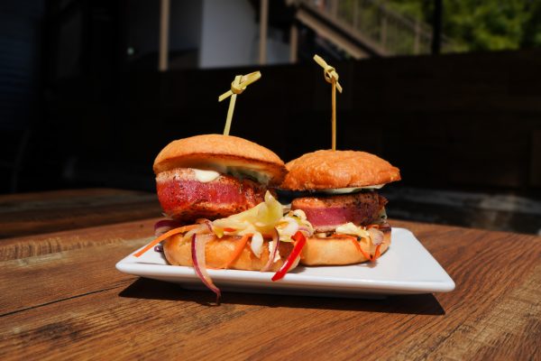 4oz Seared Ahi Tuna, Sesame Slaw, Jalapeño, Cucumber Wasabi Aioli