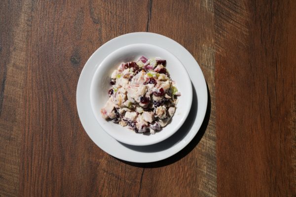 Red Grapes, Dried Cranberries, Pecans, Onions