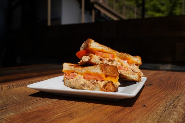 House Smoked Tuna Dip, Cheddar, Tomato Panini Bread, Sandwich or Wrap
